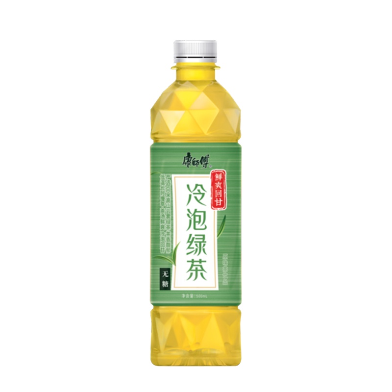 康师傅无糖茶 冷泡绿茶PET500ml*15入 无糖茶 冷萃绿茶 茶饮料 饮料 整箱装