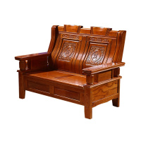 富和美木质沙发办公沙发接待会客办公室家具办公沙发木质沙发实木二人位沙发