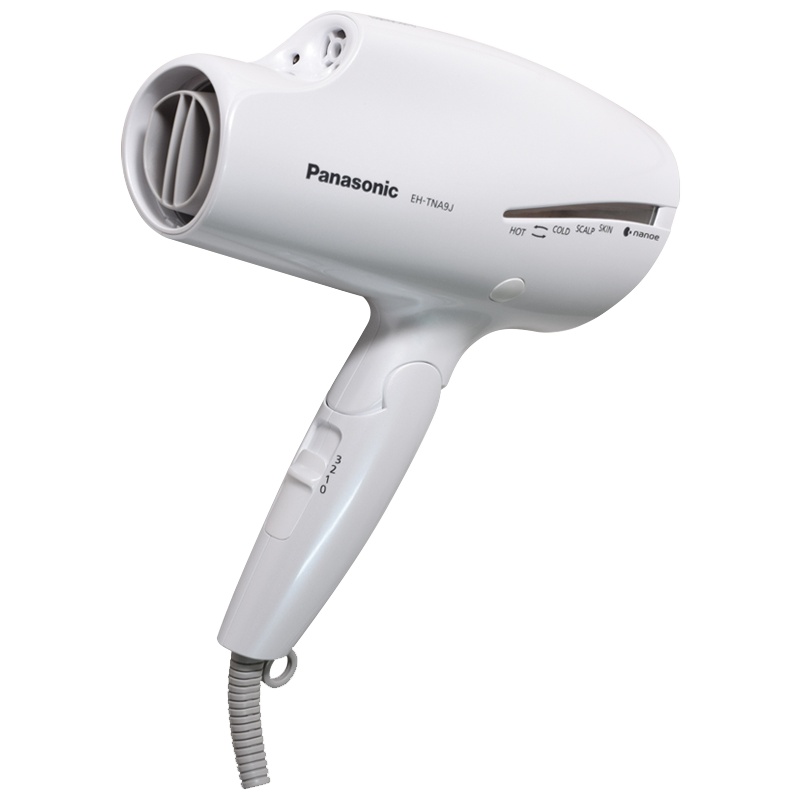 松下Panasonic EH-TNA9J-W 电吹风纳米水离子护发;保湿吹风机 漏电保护 3档1800w 白色 日本进口