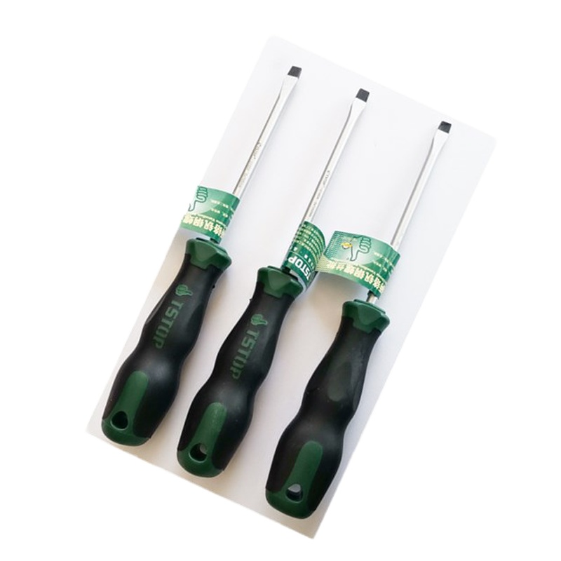 特斯 一字型橡塑柄螺丝批5*100mm（12把起订）