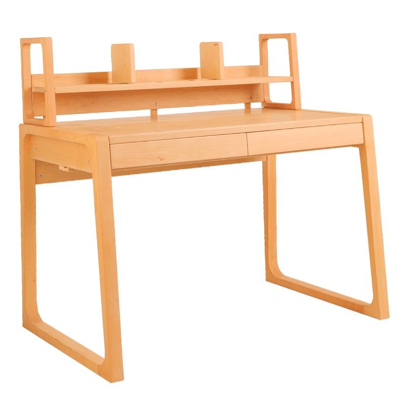 Faroro实木学习桌儿童房书桌小学生实木课桌家用写字台幼儿园桌椅书架儿童成套家具