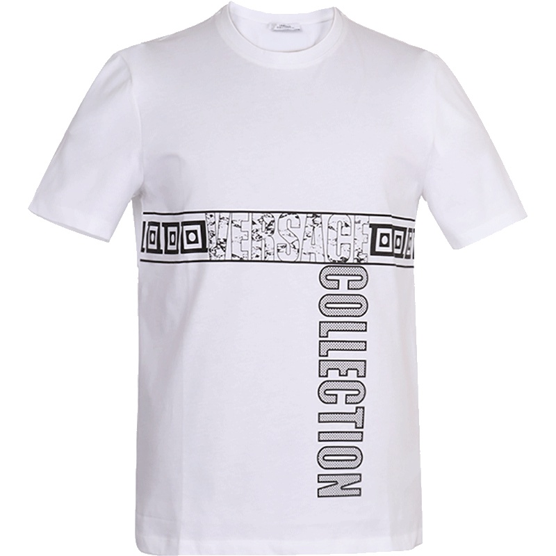 VERSACE COLLECTION 范思哲 男士棉质圆领短袖T恤 V800683R VJ00576