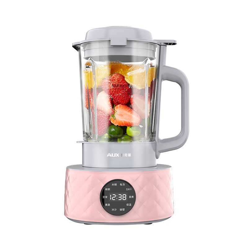 奥克斯(AUX)破壁机HX-PB9390家用全自动多功能榨汁机八刀轻音预约无渣免滤免洗豆浆机儿童辅食磨粉蒸煮一体料理机