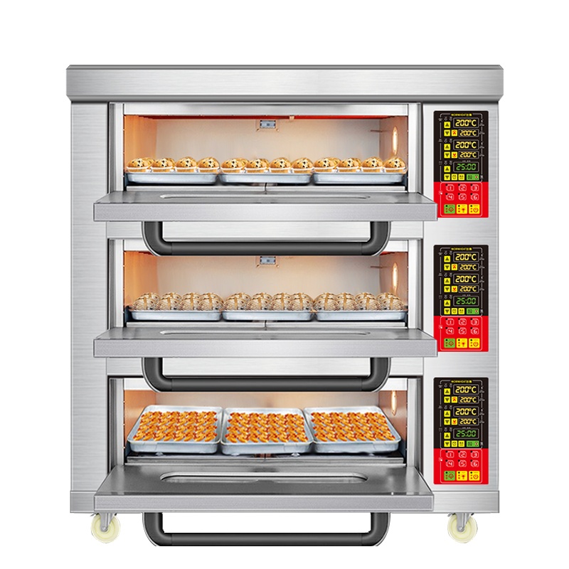 世麦(WORWHEAT)双层披萨烤箱大型大容量焗炉三层六盘九盘二层四盘电烤箱商用烤炉箱蛋糕面包月饼烧饼电烘烤箱机烘炉