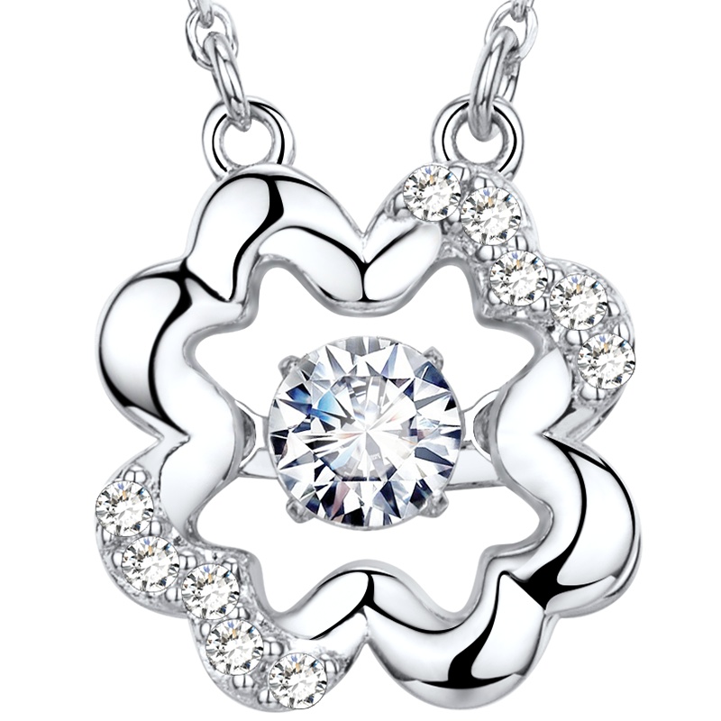 MyMiss四叶草项链女925银锁骨链吊坠日韩风格时尚饰品生日情人节礼物送恋人