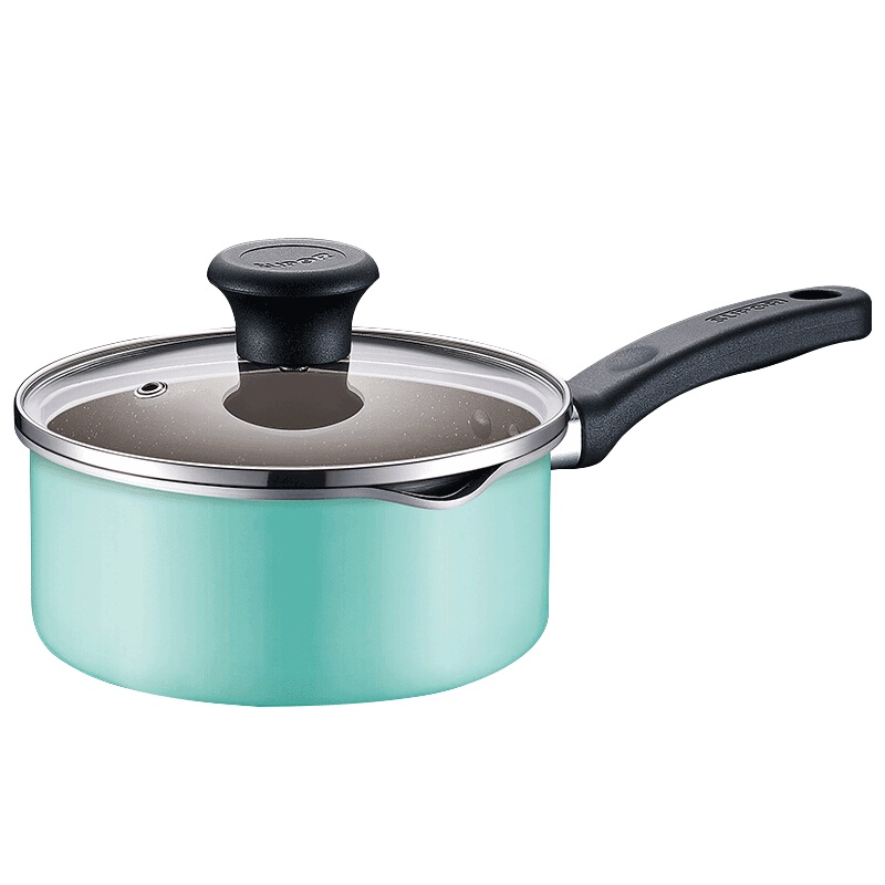 苏泊尔(SUPOR)趣彩麦饭石色宝宝婴儿辅食锅奶锅蓝色不粘锅小汤锅ET16KP03-B