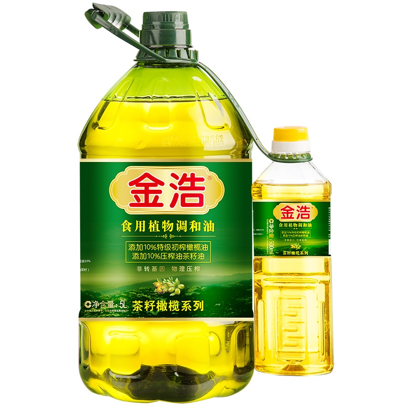 金浩茶籽橄榄系列食用植物调和油5L+500ml