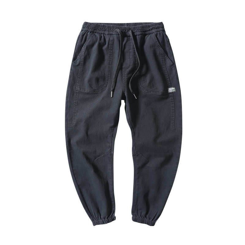 美特邦杰2021夏季休闲裤男九分裤韩版潮流休闲百搭男士休闲裤青年男生9分裤子男束脚运动休闲男裤子