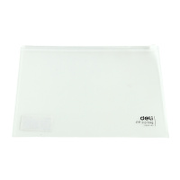 得力(deli)5589 A5/PP磨砂质感拉链袋 拉边袋文件袋 收纳袋透明袋 10只装 透明(10只装)