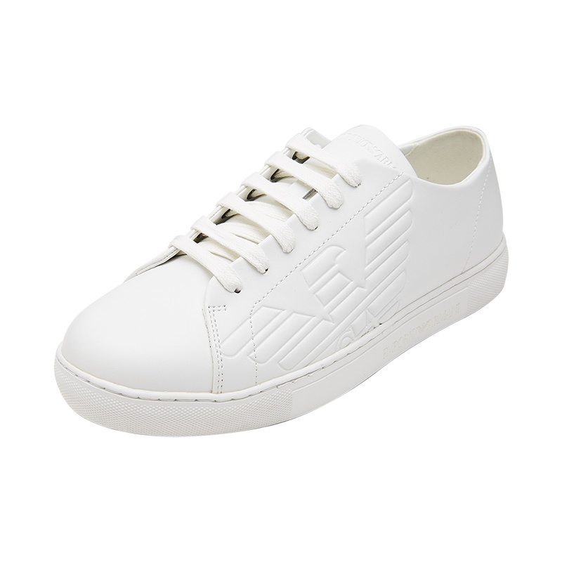 EMPORIO ARMANI 阿玛尼 男士徽标牛皮休闲鞋运动鞋