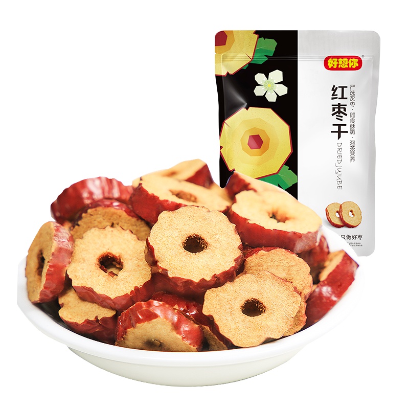 好想你红枣干200g袋 无核免洗即食脆片特产办公室休闲零食果干