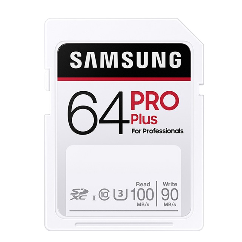 三星(SAMSUNG) SD卡64GB PRO Plus U3 4K高速微单反摄像内存卡 富士索尼佳能尼康相机储存卡