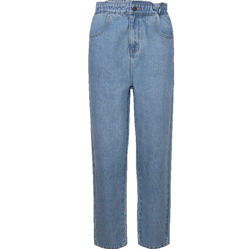 a02新款2020时尚潮流水洗浅色宽松直筒牛仔裤女DTV2D0911PN