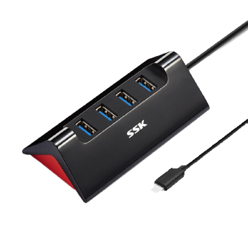 飚王 SSK SHU835 四口USB3.0高速传输分线器 HUB 黑色SHU835