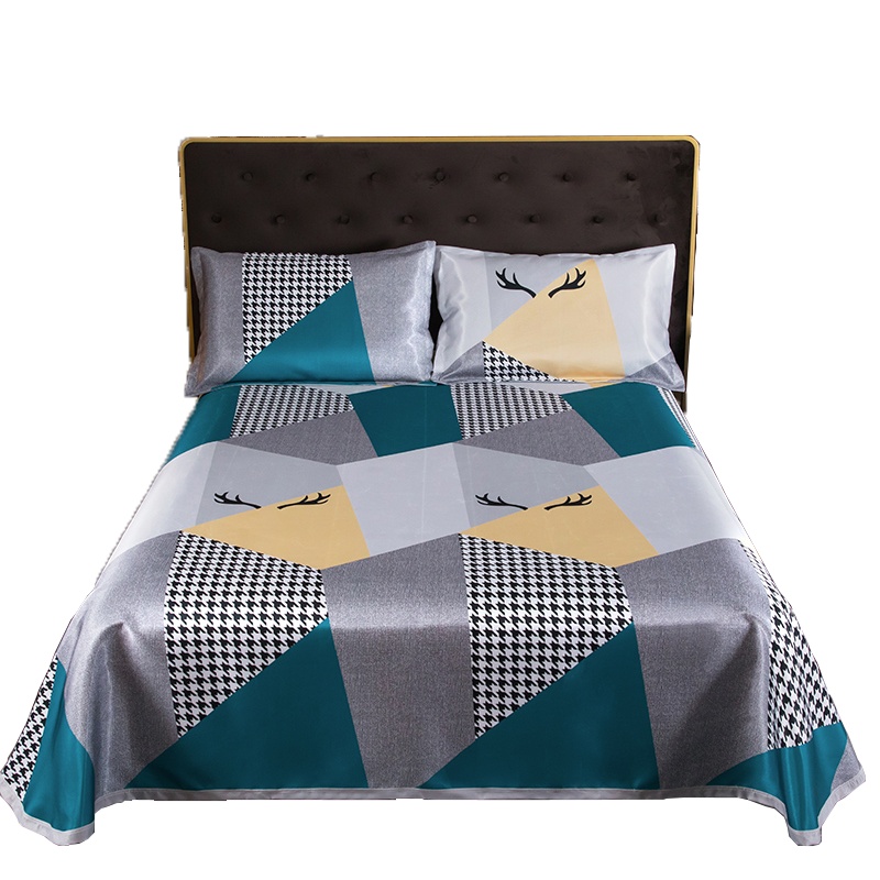 苏宁宜品2021年夏季新款冰丝凉席三件套/1.6m款两件套