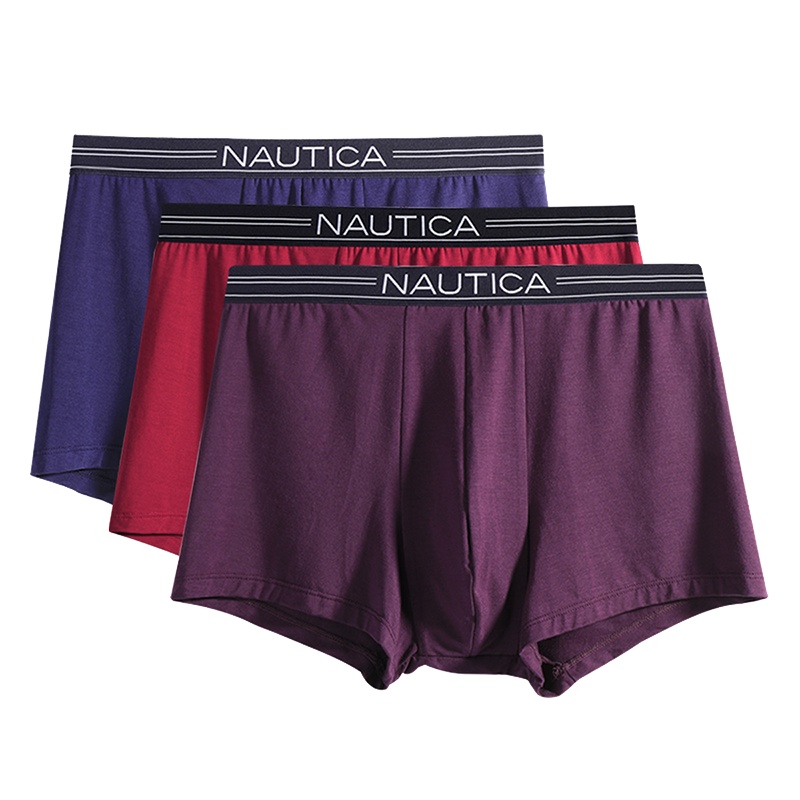 [3条装]诺帝卡NAUTICA UNDERWEAR男士莫代尔织带平角内裤
