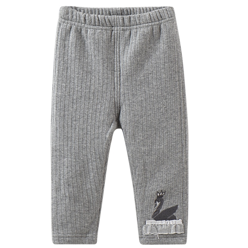 童泰秋季新款婴儿衣服打底裤5-24月-3岁女宝宝加绒外出纯色长裤