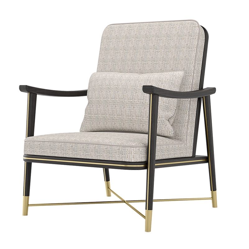 新中式现代实木沙发单人椅太师椅围椅圈椅茶楼禅意酒店餐椅休闲椅定做沙发