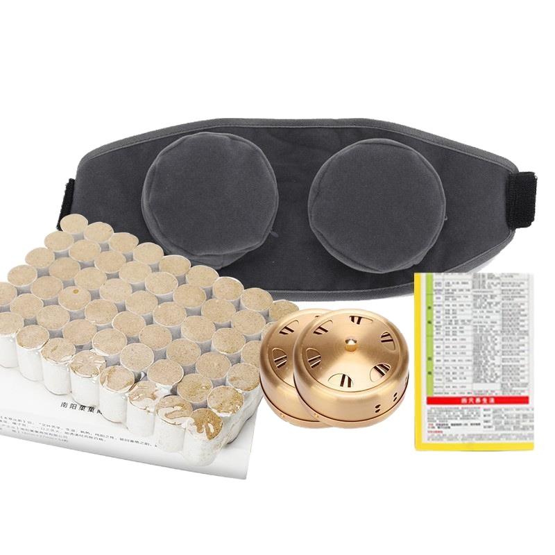 卜吻中医保健 艾灸盒 随身灸 艾灸无烟包纯铜 艾灸仪器家用艾条艾柱 颈椎艾灸盒 两联无烟包+艾柱1盒54柱