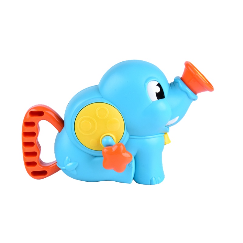马博士婴幼儿戏水玩具儿童宝宝浴室洗澡玩具喷水花洒小象抽水泵 亲子互动 蓝色 可爱动物