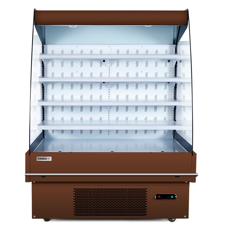 星星(XINGX)(棕)1.5米果蔬超市风幕柜 展示柜 冰柜保鲜柜 水果蔬菜冷藏柜 IVMC-1.5-10020WB