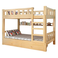 鑫环境 实木松木上下铺木床大人高低床全实木床宿舍床子母床成年上下床双层床安装到位