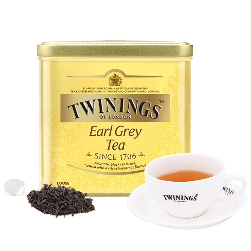 英国川宁(TWININGS) 豪门伯爵红茶听装500g 波兰进口茶叶散茶