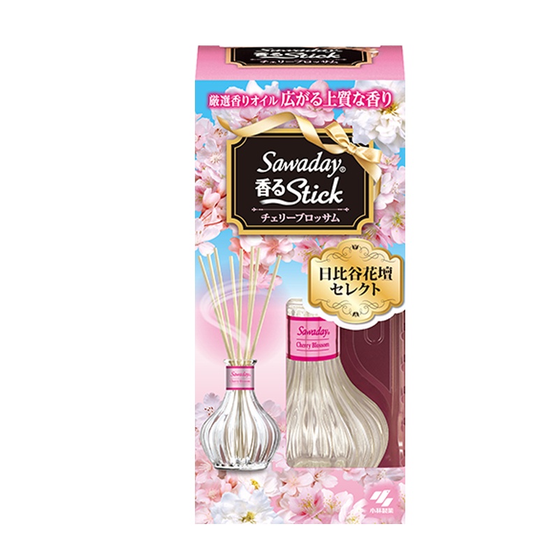 [日本原装进口]小林制药(KOBAYASHI) 空气清新剂 室内厕所去异味剂消臭剂 精油香薰棒 樱花香