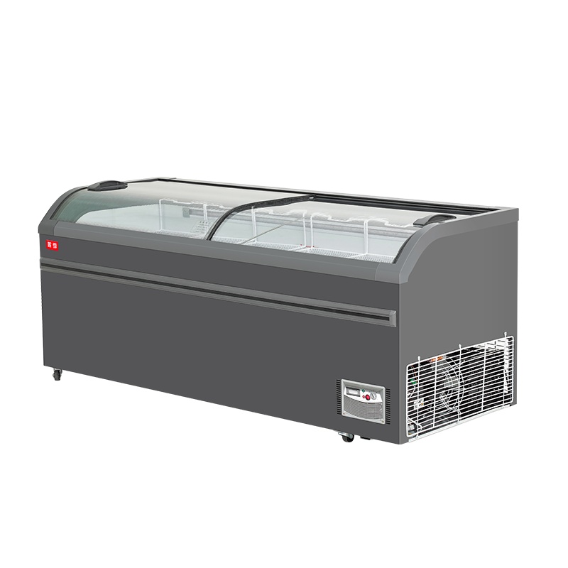 [白色]长2米700铜管组合柜超市卧式冷藏大容量冷冻展示柜冰柜雪糕柜展示柜商用便利店