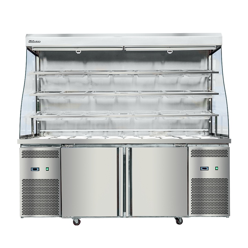 华美(Huamei)HTM-ZC2.3麻辣烫展示柜双温2.3米点菜柜冷藏保鲜柜商用烧烤冷柜蔬菜保鲜柜