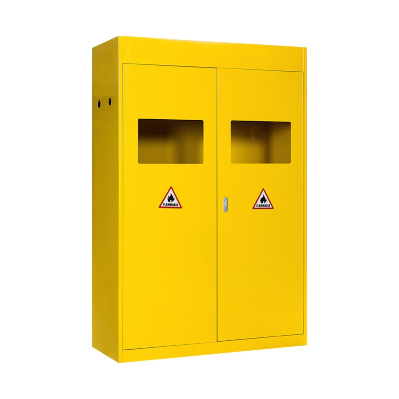 铭威盾气瓶柜单双三瓶气瓶柜实验室气体安全钢瓶柜全钢智能带报警气瓶柜