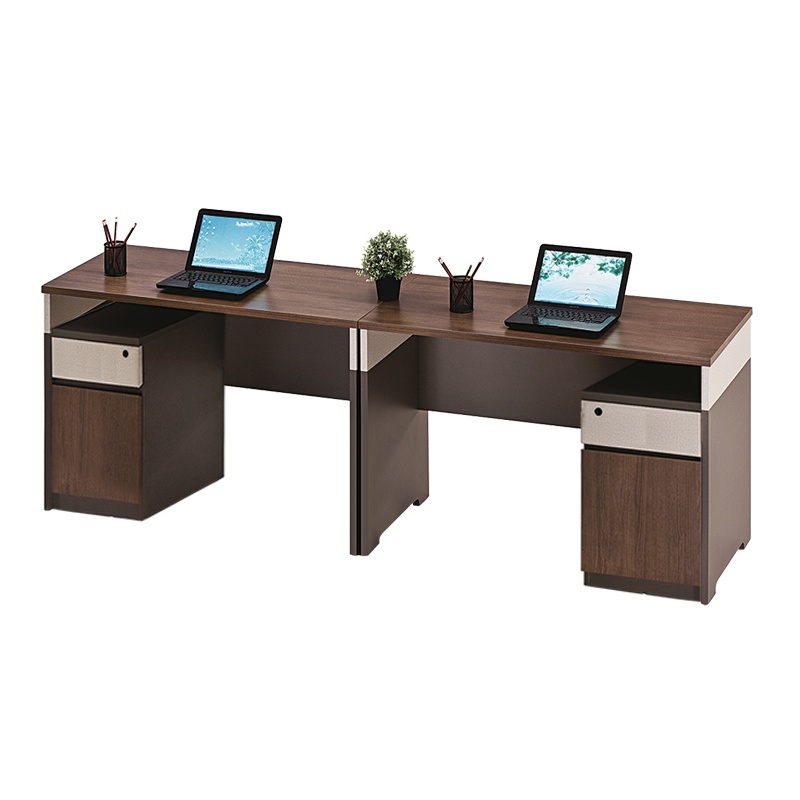 [藏书阁]办公桌简约现代职员办工作桌2人位办公室桌子2.8米