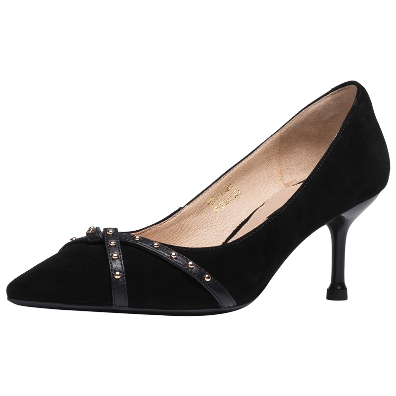 St&Sat/星期六高跟单鞋优雅尖头细跟浅口通勤女鞋SS11111081