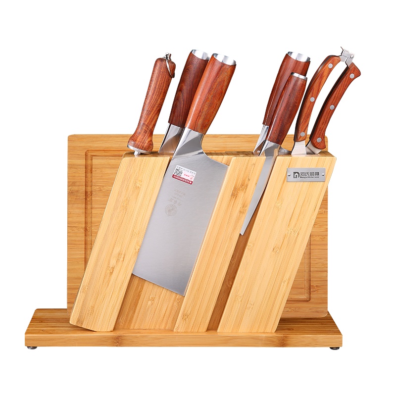 邓家刀锻打三合钢菜刀家用八件套TD-193不锈钢刀具套装9铬18钼钒钢套刀刀具八件套全套厨房刀