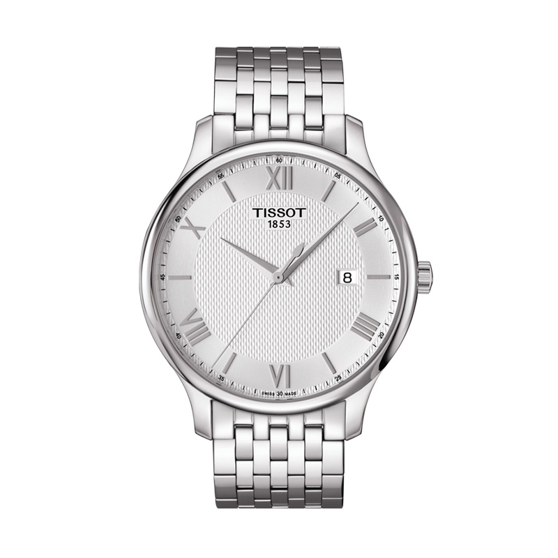 [热卖推荐]天梭(TISSOT)瑞士手表 俊雅系列钢带商务简约雅致 男士石英表T063.610.11.038.00 礼物