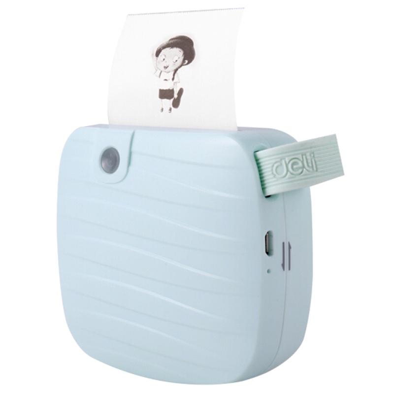 得力(deli)X1相印宝微型热敏打印机 绿色 蓝牙小票据打印机便签照片打印机便携式打印机 节日送女友男友礼品告白神器