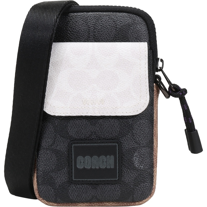 COACH 蔻驰 男士 专柜款涂层帆布单肩斜挎包腰包手拿包 4959