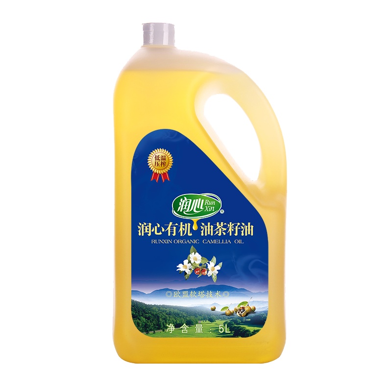 润心有机山茶油5L装食用油纯正茶籽油