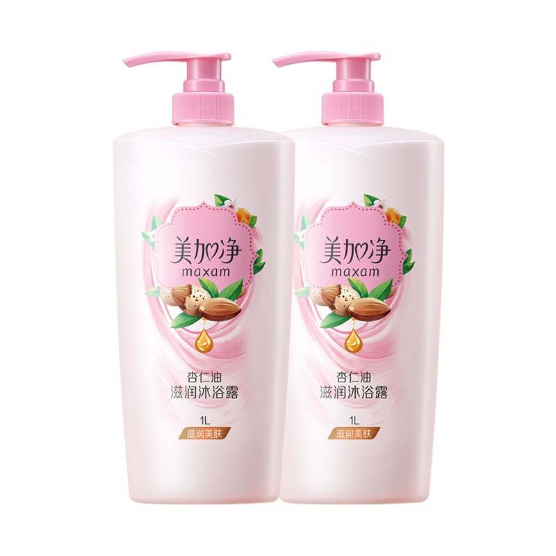 美加净(MAXAM) 滋润沐浴露 1L*2瓶家庭装(适合各种肤质)