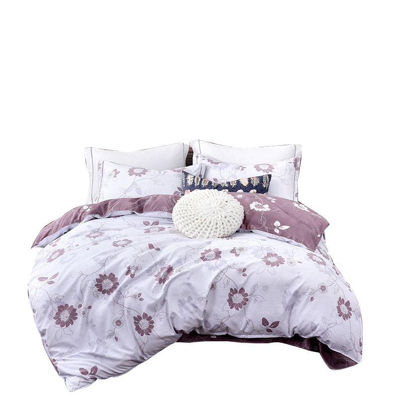 路易卡罗(Louiskellog) 韵之醉四件套欧菲缦床上用品四季通用1.5纯棉磨毛床单被套1.8米 单个价