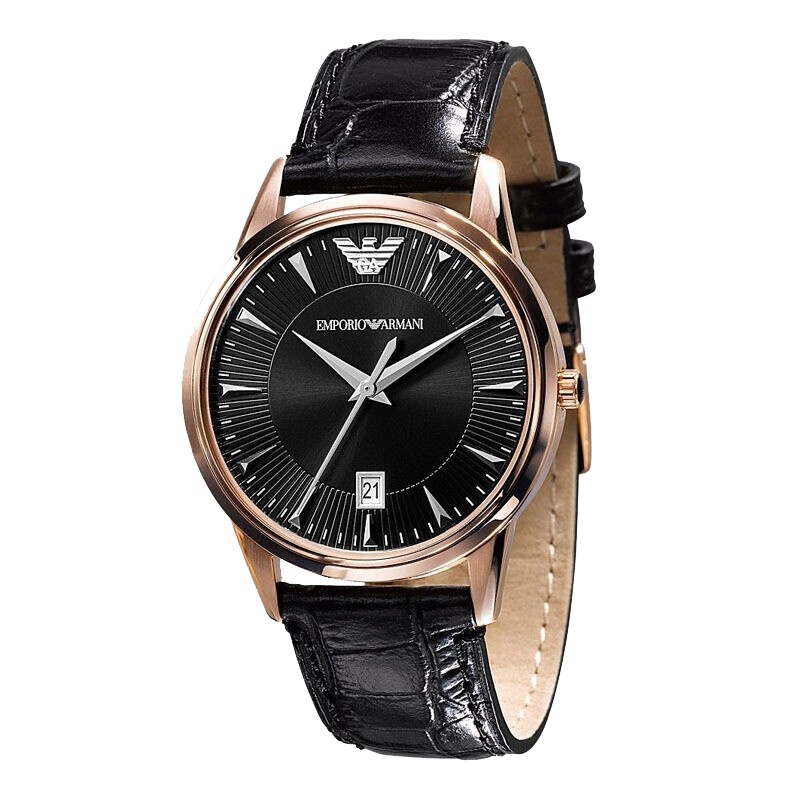 阿玛尼（ARMANI）男士手表 欧美品牌简约气质商务石英表男