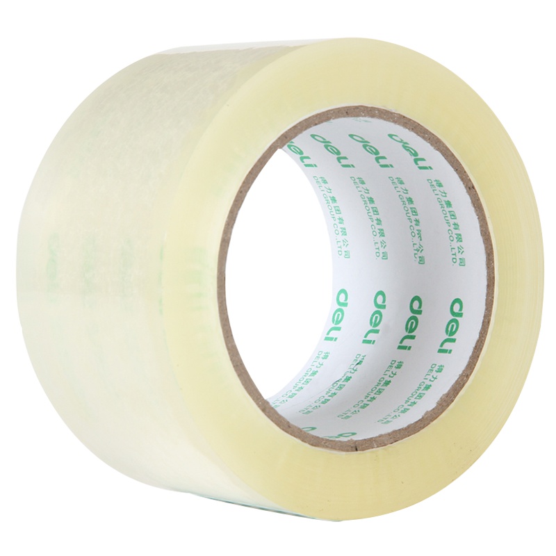 得力(deli)30333封箱胶带粘胶带封箱带透明封箱打包胶带 60mm×100y 6卷装