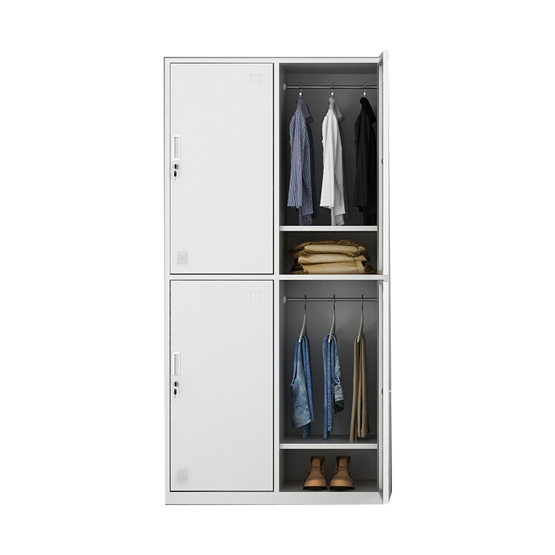 晋美升更衣柜文件柜铁皮柜资料柜财务凭证柜储物柜带锁整理柜子 四门更衣柜
