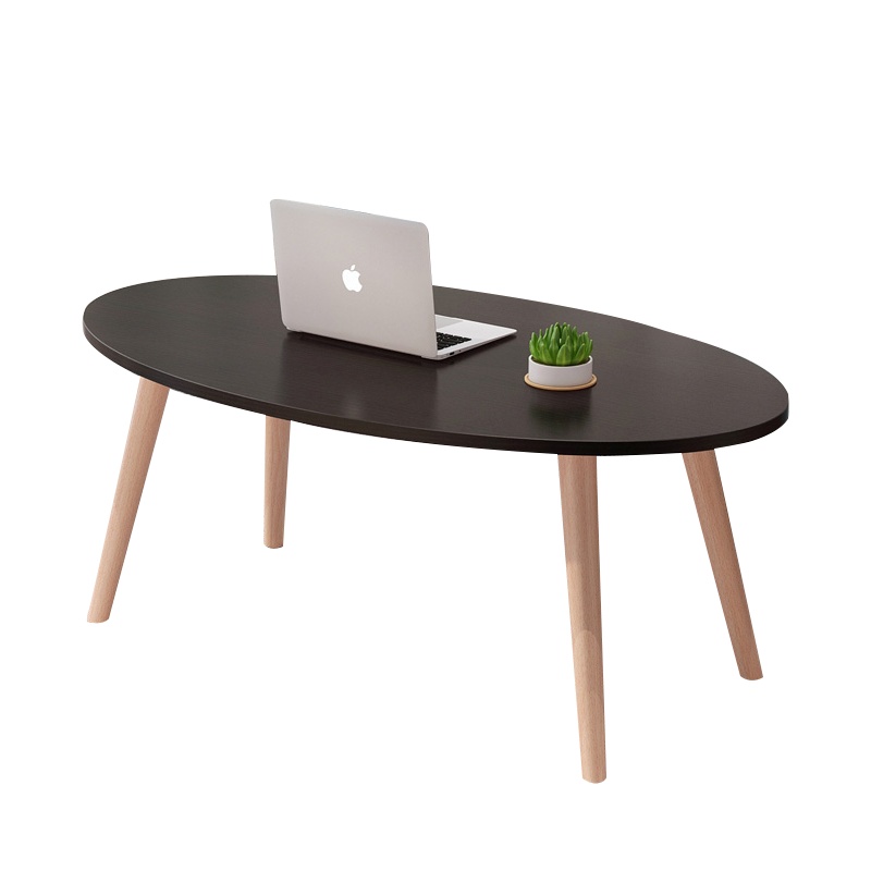 DXBG新款北欧茶几简约小户型客厅卧室创意椭圆形长方形木质桌子飘窗