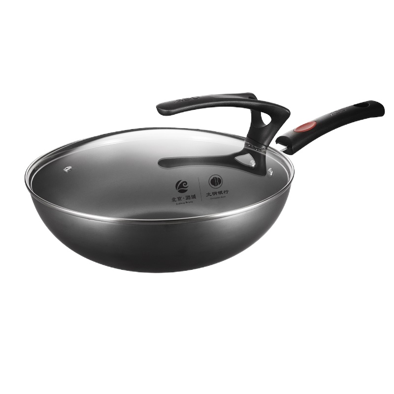 爱仕达 (ASD) 不易锈精铁无涂层炒锅·可立盖CF32B1TG