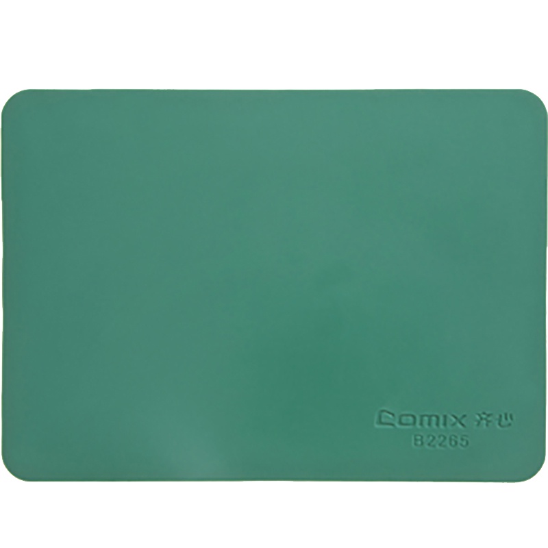 齐心(Comix)B2265 矩形印章垫3个 绿色软胶垫 盖章垫 垫子 敲章垫 软垫 橡胶垫 办公用品 印台/印泥/印油