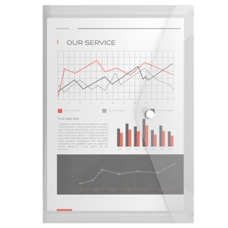 得力 5505文件袋 A4 按扣文件袋文件袋 扣袋 20只装颜色随机