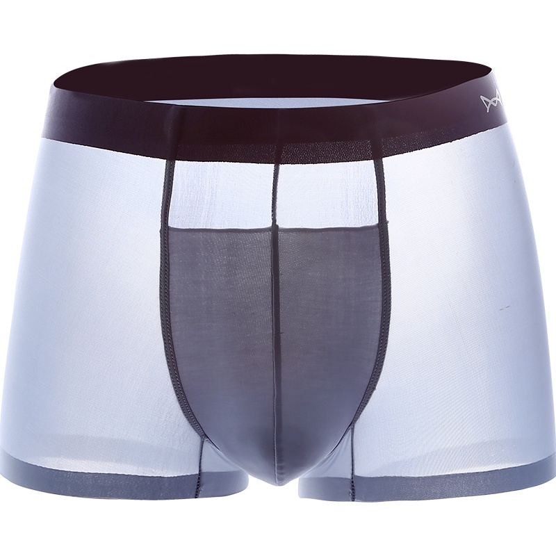 猫人男士内裤平角裤冰丝透气中腰短裤2条装内裤四角裤衩