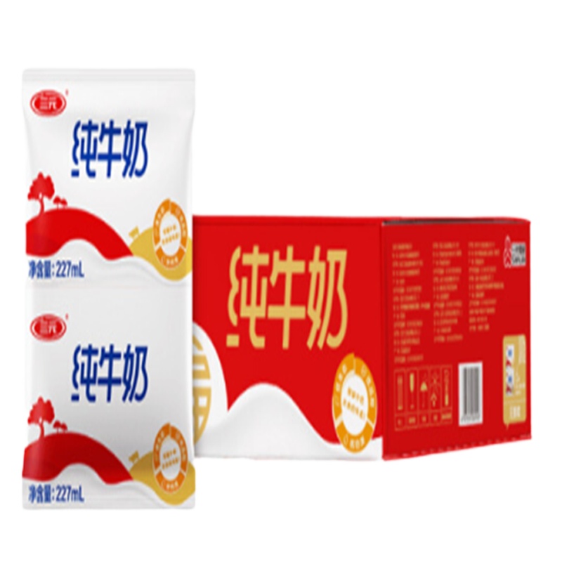 利乐枕袋装纯牛奶