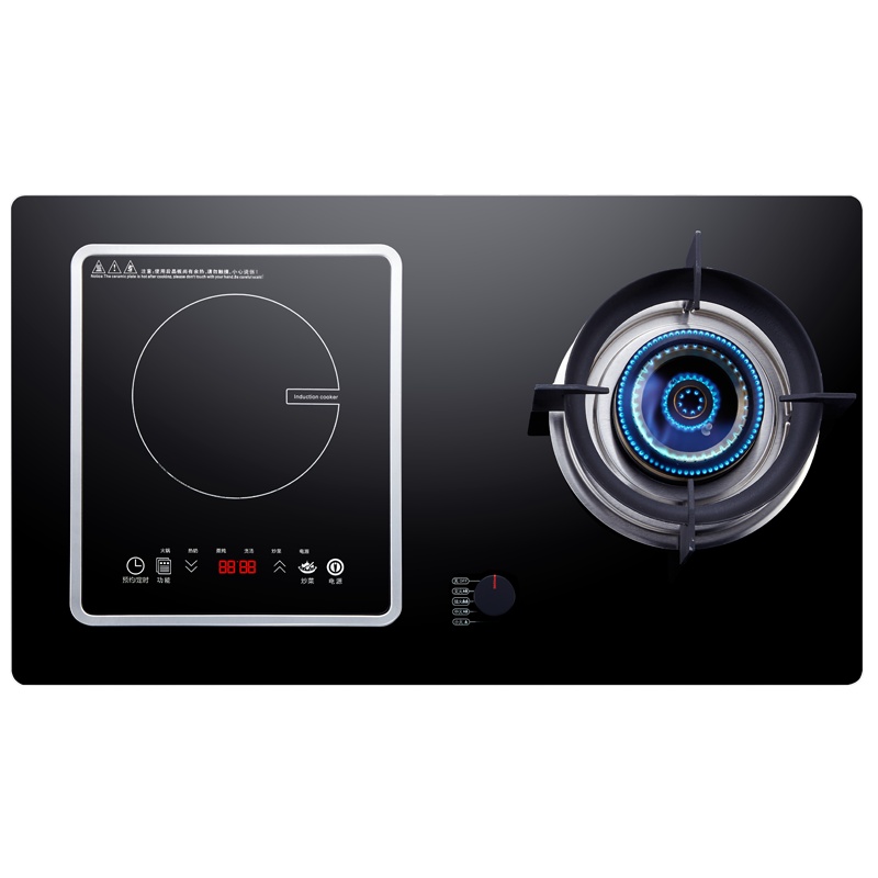 欢呼好太太 气电两用燃气灶灶具 JZY-A021 一气一电双眼灶煤气灶 左气右电液化气灶 电磁炉打火灶